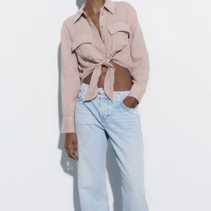 BNWOT Zara Linen crop top